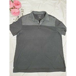 Van Heusen black Grey Large polo shirt mens cotton blend